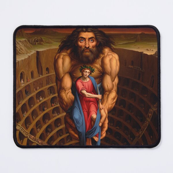 Item preview, Painting depicting Dante's Inferno the Divine Comedy medieval art designed and sold by Vintage Designs +.