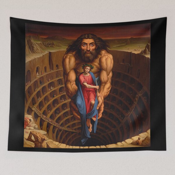 Item preview,  Painting depicting Dante's Inferno the Divine Comedy medieval art designed and sold by Vintage Designs +.
