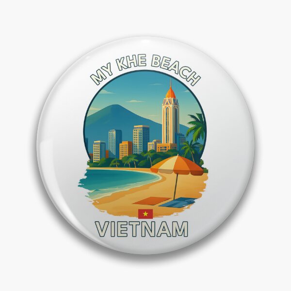 Item preview, My Khe Beach Da Nang Vietnam - Iconic Asia Landmark Travel vacation destination souvenir art  designed and sold by inkNext.