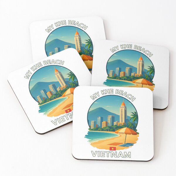 Item preview, My Khe Beach Da Nang Vietnam - Iconic Asia Landmark Travel vacation destination souvenir art  designed and sold by inkNext.