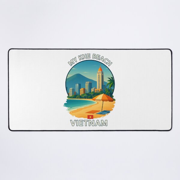 Item preview, My Khe Beach Da Nang Vietnam - Iconic Asia Landmark Travel vacation destination souvenir art designed and sold by inkNext.