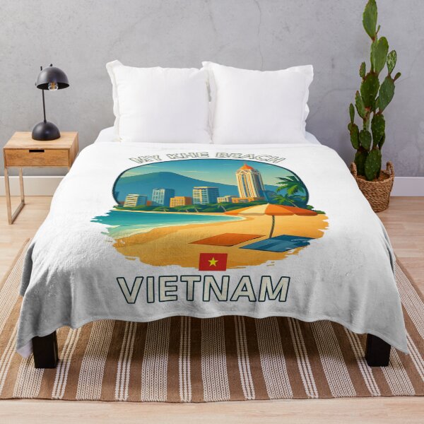 Item preview, My Khe Beach Da Nang Vietnam - Iconic Asia Landmark Travel vacation destination souvenir art designed and sold by inkNext.