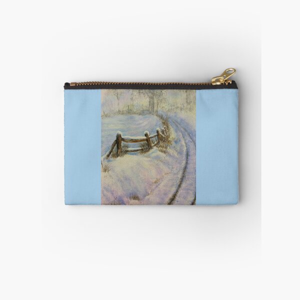 Item preview, Snowy Road with Old Wooden Fence designed and sold by BirdsandMoreArt.