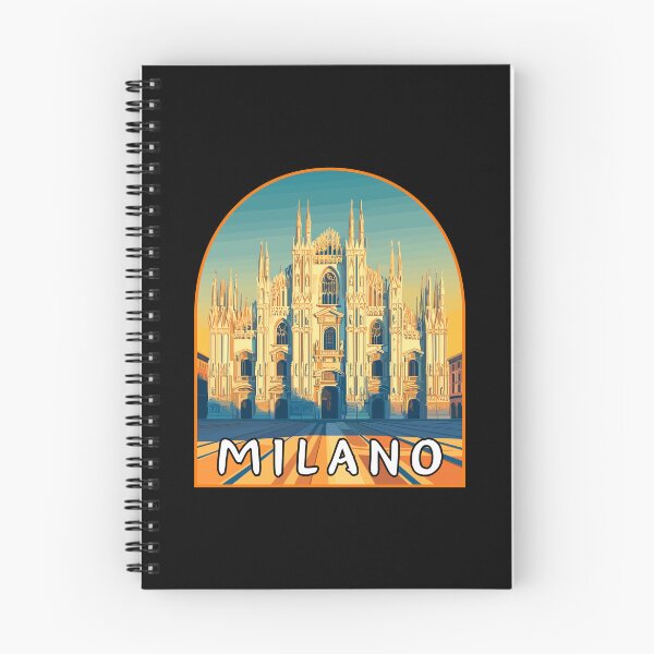 Item preview, Milan in Lombardy, Italy Retro Art Travel Landscape Badge designed and sold by MaateoDesign.