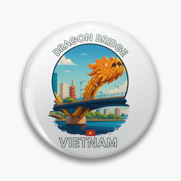 Artikelvorschau, Drachenbrücke Da Nang Vietnam - ikonisches Wahrzeichen Asiens, Urlaubsziel, Souvenirkunst entworfen und verkauft von inkNext.