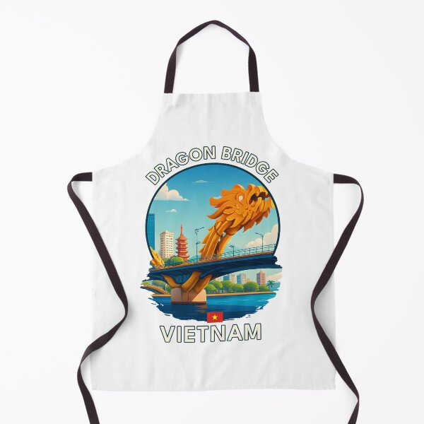 Item preview, Dragon Bridge Da Nang Vietnam - Iconic Asia Landmark Travel vacation destination souvenir art designed and sold by inkNext.