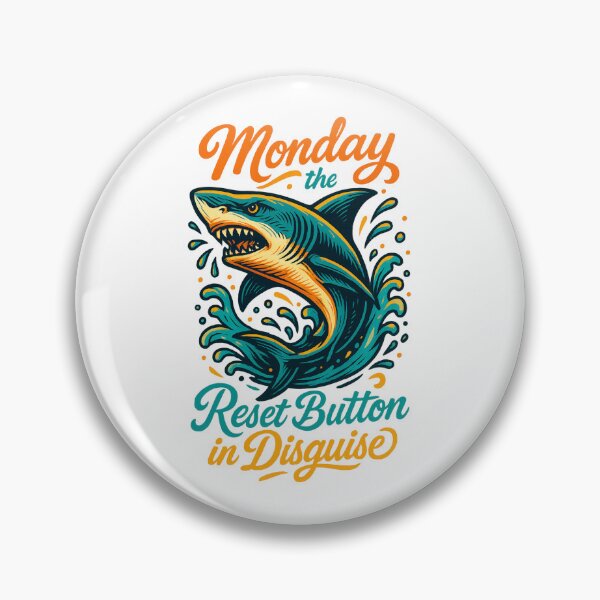 Item preview, Monday the Reset Button In Disguise | Graphic Crewneck Monday designed and sold by skkyfaithArtz.