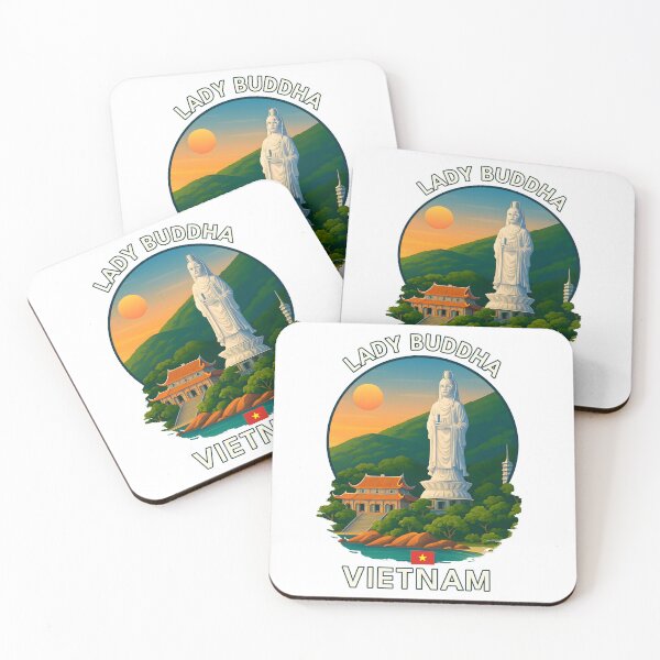 Item preview, Lady Buddha Son Tra Peninsula Da Nang Vietnam - Iconic Asia Landmark Travel vacation destination souvenir art  designed and sold by inkNext.