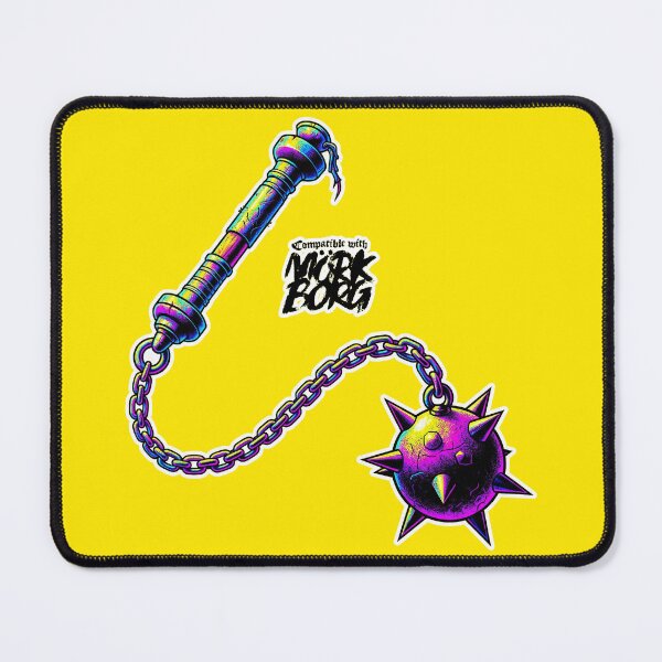 Item preview, Mork Borg Neon Battle Flail designed and sold by VintageBazaar.