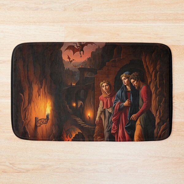 Item preview, Painting depicting Dante's Inferno the Divine Comedy medieval art designed and sold by Vintage Designs +.