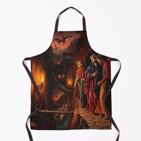 Item preview, Painting depicting Dante's Inferno the Divine Comedy medieval art designed and sold by Vintage Designs +.