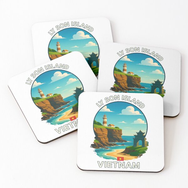 Item preview, Ly Son Island Quang Ngai Vietnam - Iconic Asia Landmark Travel vacation destination souvenir art  designed and sold by inkNext.