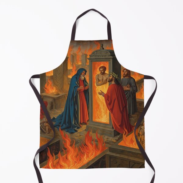 Item preview, Painting depicting Dante's Inferno the Divine Comedy medieval art designed and sold by Vintage Designs +.