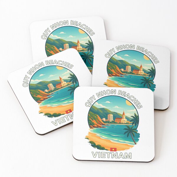 Item preview, Quy Nhon Beaches Binh Dinh Vietnam - Iconic Asia Landmark Travel vacation destination souvenir art  designed and sold by inkNext.