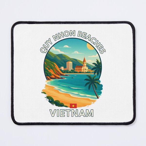 Item preview, Quy Nhon Beaches Binh Dinh Vietnam - Iconic Asia Landmark Travel vacation destination souvenir art designed and sold by inkNext.