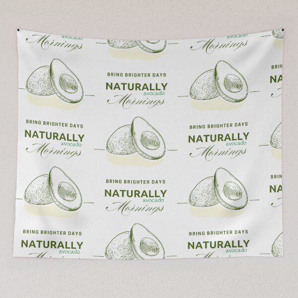 Item preview, Halved Avocado Surrounded by Positive Morning Phrase designed and sold by SplashTastic.