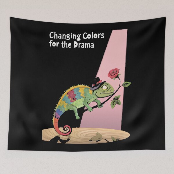 Item preview, funny lizard Drama Chameleon designed and sold by Uglyandcute.