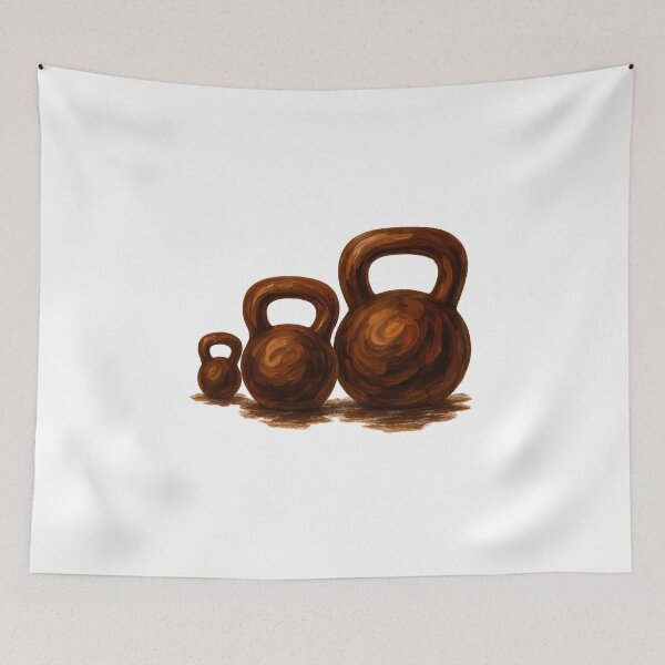 Item preview, Chocolate Kettlebell Patterns designed and sold by LookARTIST.