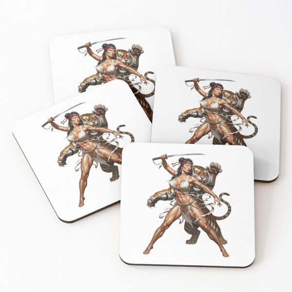 Item preview, Tigress Battle - Warrior's Confrontation designed and sold by VintageBazaar.