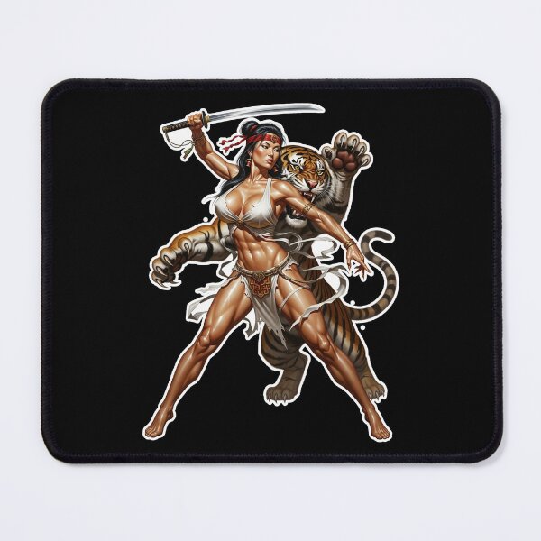Item preview, Tigress Battle - Warrior's Confrontation designed and sold by VintageBazaar.