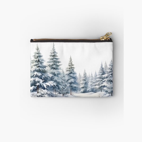 Item preview, Watercolor snowy forest, Winter Pine Forest, Aesthetic picture designed and sold by CHERRY--SHOP.