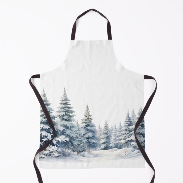 Item preview, Watercolor snowy forest, Winter Pine Forest, Aesthetic picture designed and sold by CHERRY--SHOP.