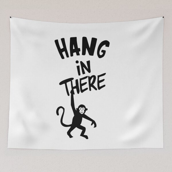 Item preview, Hang in there, primate, monkey, funnyfits70, Humor, Funny, retro, vintages, funny quotes, animal humor, designed and sold by FunnyFits70.