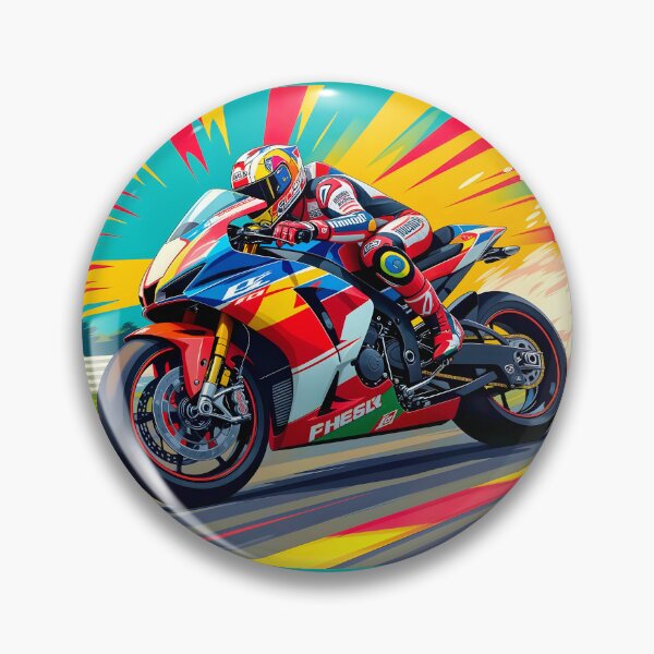 Item preview, Pop Art Motorcycle Racing Sunset designed and sold by Ink Art Design.