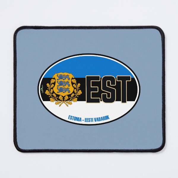 Item preview, ESTONIA Estonian Flag Oval Vehicle ID Sticker T-Shirt 01 designed and sold by OuterShellUK.