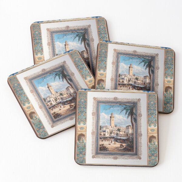 Item preview, Moroccan Minaret Market Scene designed and sold by djovan.