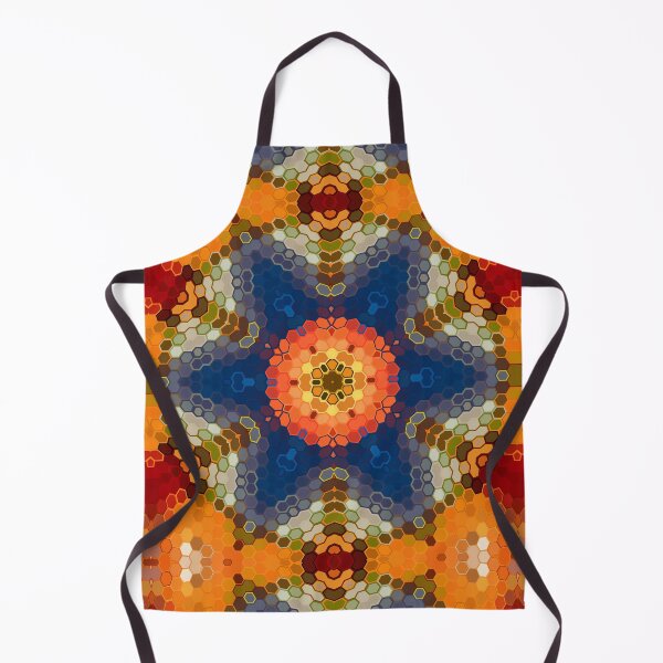 Item preview, Hex Mandala Blue Orange and Red designed and sold by WormholeOrbital.