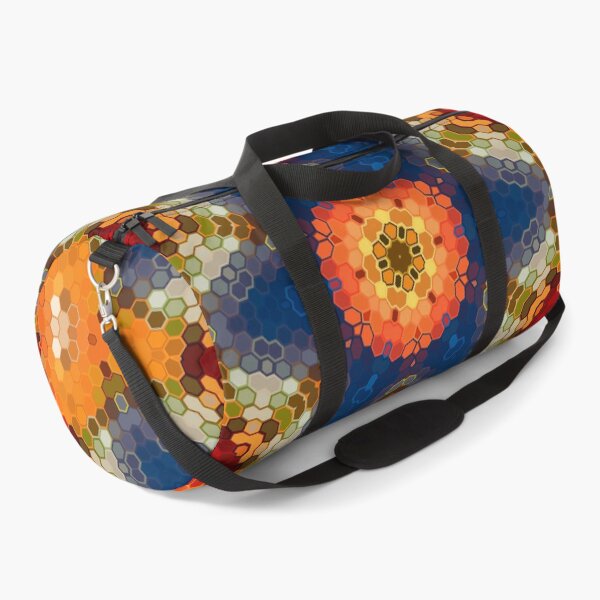 Item preview, Hex Mandala Blue Orange and Red designed and sold by WormholeOrbital.