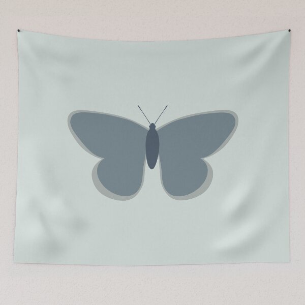 Item preview, Butterfly - Minimalist Butterflies in Neutral Blue Grey Tones designed and sold by kierkegaard.