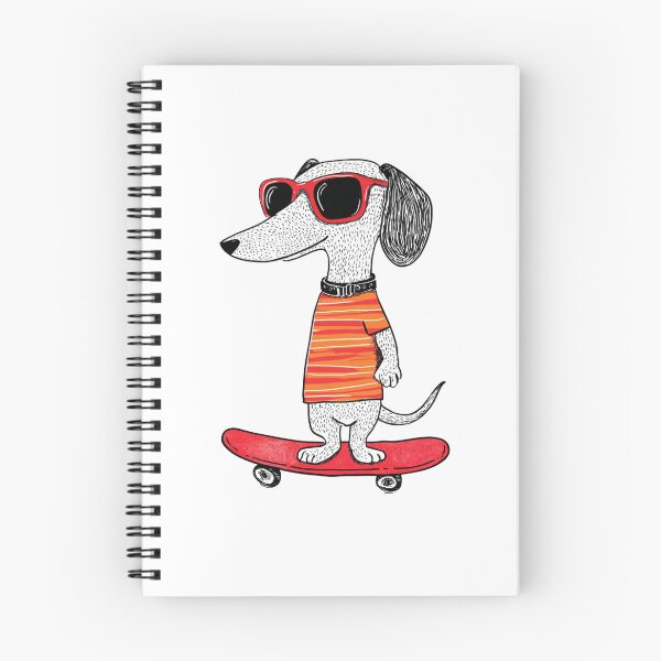 Item preview, Stylish Dachshund on Skateboard – Retro Pup with Red Shades designed and sold by Kreacraft.