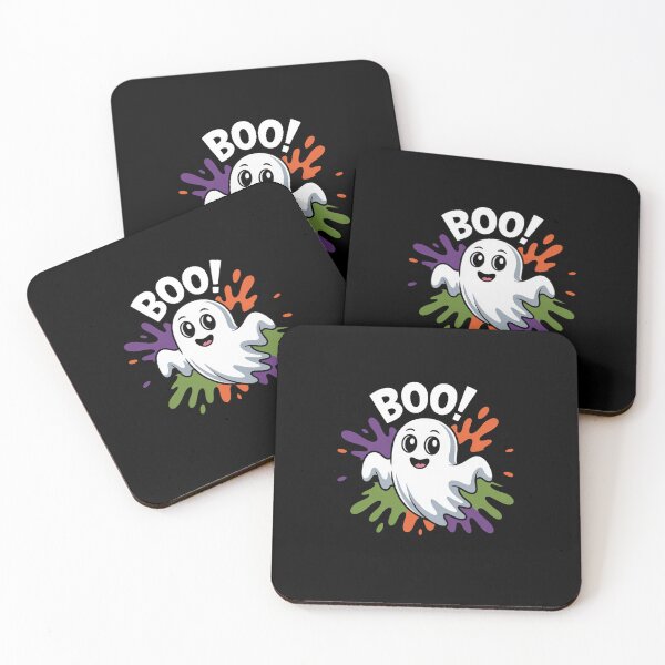 Item preview, Cute Ghost Boo Halloween Paint Stains Colorful designed and sold by vaxiek.