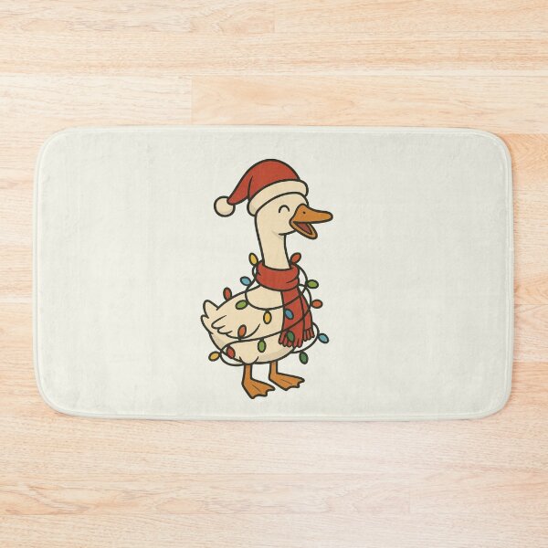 Item preview, Silly Goose Christmas Tree Lights Funny Santa Hat Vintage designed and sold by SunfullyYours.