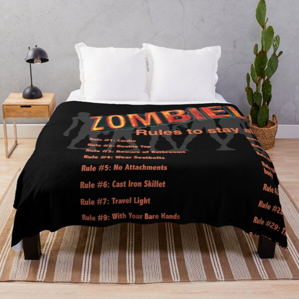 Item preview, Zombieland Rules V2- Orange text, bold font designed and sold by WhiteShirtGuy.