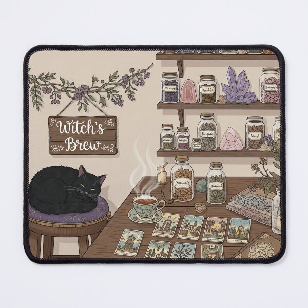 Item preview, Cozy Cottage Witch – Crystals, Tea & Tarot designed and sold by Katji01.