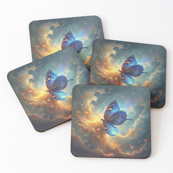 Item preview, "Galaxy Blue Butterfly – Cosmic Fantasy Nature Art" by NegarTv Designs designed and sold by NegarTv Designs.