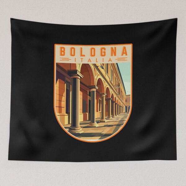 Item preview, Bologna in Emilia-Romagna, Italy Travel Art Badge designed and sold by MaateoDesign.