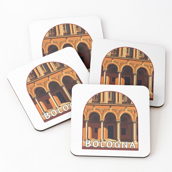 Item preview, Bologna in Emilia-Romagna, Italy Retro Art Travel Landscape Badge designed and sold by MaateoDesign.