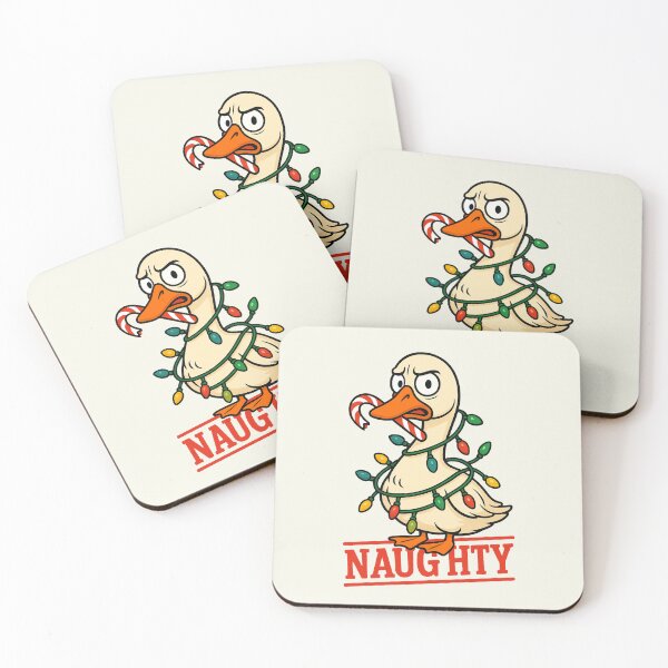 Item preview, Silly Naughty Goose Christmas Tree Lights Santa Hat Holiday designed and sold by SunfullyYours.