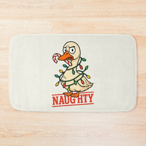 Item preview, Silly Naughty Goose Christmas Tree Lights Santa Hat Holiday designed and sold by SunfullyYours.