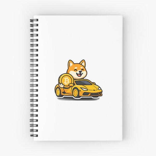 Item preview, Doge in sports car with Bitcoin logo designed and sold by RobinDoodles.