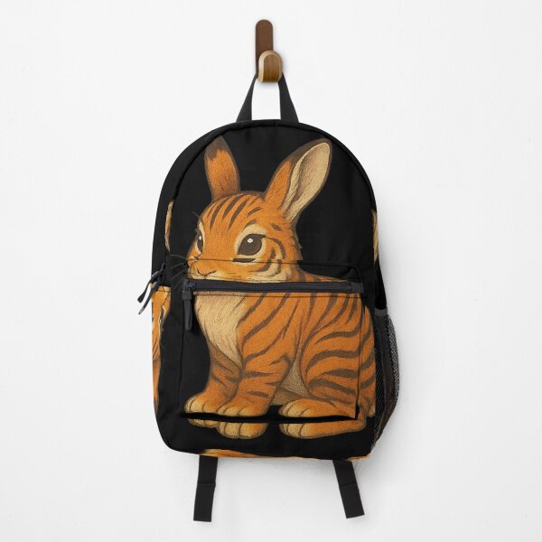 Item preview, Tiger Bunny Hybrid – Cute Striped Rabbit Fantasy Art designed and sold by Huiflourish.