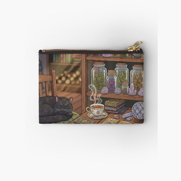 Item preview, Enchanted Cottage Witch – Tea, Tarot & Crystal Glow designed and sold by Katji01.