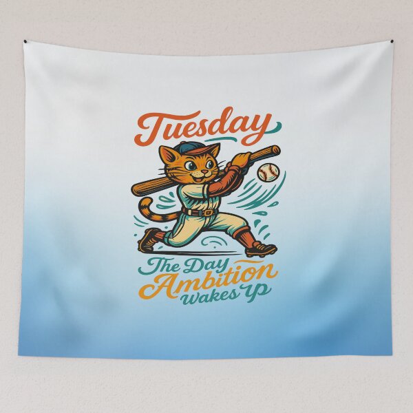 Item preview, Tuesday the Day Ambition Wakes Up | Graphic Crewneck Tuesday Tshirt designed and sold by skkyfaithArtz.