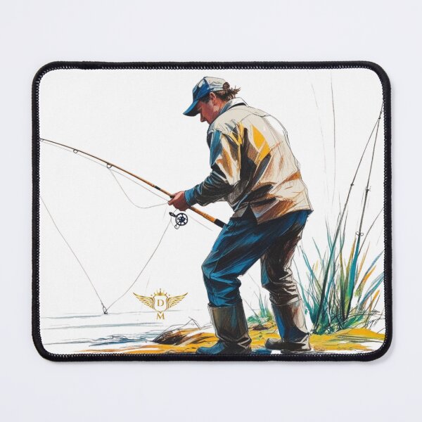 Item preview, Vintage Cartoon Fisherman Holding Rod by Lakeside designed and sold by DM.