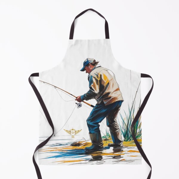 Artikelvorschau, Vintage Cartoon Fisherman Holding Rod by Lakeside entworfen und verkauft von DM.