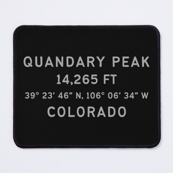 Item preview, QUANDARY PEAK 14,265 FT 39° 23′ 46″ N, 106° 06′ 34″ W COLORADO designed and sold by DesignDazzles.